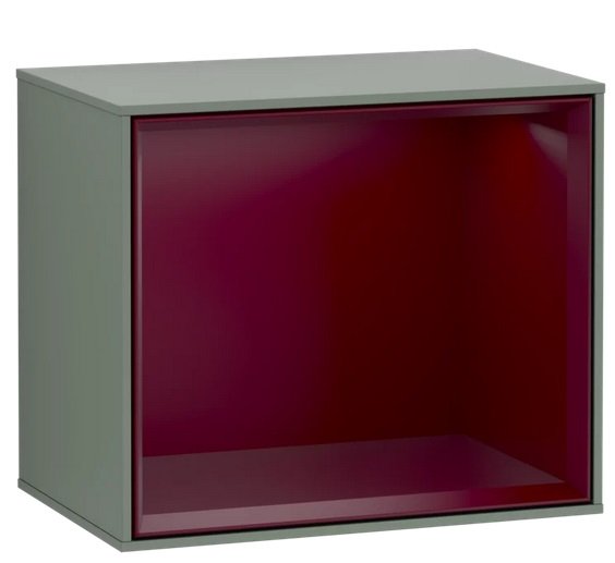 Стелаж для ванної Villeroy & Boch Finion 41,8х35,6х27 см з підсвічуванням МДФ оливковий матовий лак/півон матовий лак F590HBGM