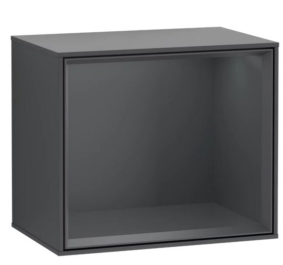 Стелаж для ванної Villeroy & Boch Finion 41,8 х35, 6х27 см з підсвічуванням МДФ темно-синій матовий лак F590HGHG