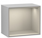 Стеллаж для ванной Villeroy & Boch Finion 41,8х35,6х27 см с подсветкой МДФ светло-серый матовый лак/песок матовый лак F590HHGJ