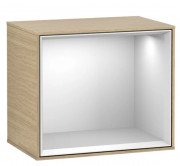 Стеллаж для ванной Villeroy & Boch Finion 41,8х35,6х27 см с подсветкой ДСП шпон дуба/белый матовый лак F590MTPC