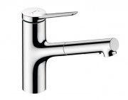 Смеситель для кухни с выдвижной лейкой Hansgrohe Zesis M33 150 с sBox lite однорычажный хром 74803000