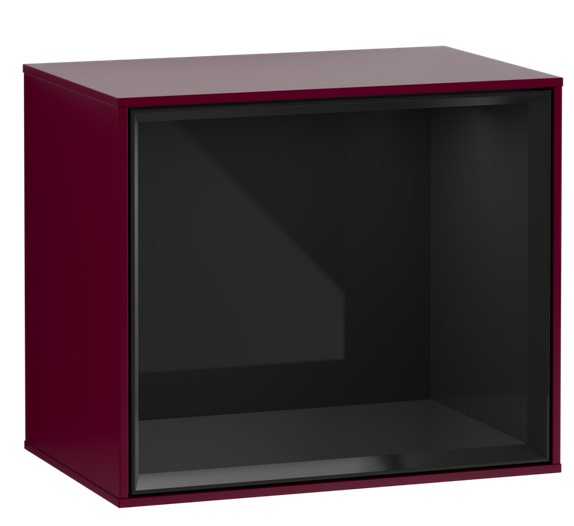 Стелаж для ванної Villeroy & Boch Finion 41,8х35,6х27 см з підсвічуванням МДФ півонія матовий лак/глянсовий чорний лак F590PHHB