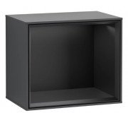 Стеллаж для ванной Villeroy & Boch Finion 41,8х35,6х27 см с подсветкой МДФ темно-синий матовый лак/черный матовый лак F590PDHG