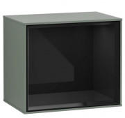 Стелаж для ванної Villeroy & Boch Finion 41,8х35,6х27 см з підсвічуванням МДФ оливковий матовий лак/глянцевий чорний лак F590PHGM