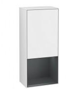 Шафка для ванної Villeroy & Boch Finion 41,8 х93, 6х27 см петлі праворуч з підсвічуванням МДФ глянсовий білий лак/темно-синій матовий лак G550HGGF