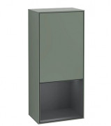 Шкафчик для ванной Villeroy & Boch Finion 41,8х93,6х27 см петли справа с подсветкой МДФ оливковый матовый лак/темно-синий матовый лак G550HGGM