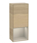 Шкафчик для ванной Villeroy & Boch Finion 41,8х93,6х27 см петли справа с подсветкой ДСП шпон дуба/песок матовый лак G550HHPC