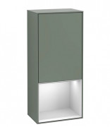 Шкафчик для ванной Villeroy & Boch Finion 41,8х93,6х27 см петли справа с подсветкой МДФ оливковый матовый лак/белый матовый лак G550MTGM