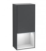 Шкафчик для ванной Villeroy & Boch Finion 41,8х93,6х27 см петли справа с подсветкой МДФ темно-синий матовый лак/белый матовый лак G550MTHG