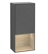 Шкафчик для ванной Villeroy & Boch Finion 41,8х93,6х27 см петли справа с подсветкой МДФ антрацит матовый лак/шпон дуба G550PCGK