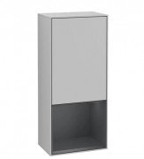 Шкафчик для ванной Villeroy & Boch Finion 41,8х93,6х27 см петли справа с подсветкой МДФ светло-серый матовый лак/темно-синий матовый лак G550HGGJ