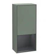 Шкафчик для ванной Villeroy & Boch Finion 41,8х93,6х27 см петли справа с подсветкой МДФ оливковый матовый лак/темно-синий матовый лак G550HGGM