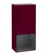 Шкафчик для ванной Villeroy & Boch Finion 41,8х93,6х27 см петли справа с подсветкой МДФ пион матовый лак/темно-синий матовый лак G550HGHB