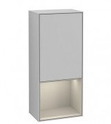 Шкафчик для ванной Villeroy & Boch Finion 41,8х93,6х27 см петли справа с подсветкой МДФ светло-серый матовый лак/песок матовый лак G550HHGJ