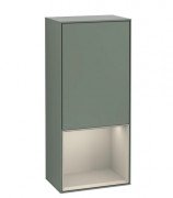 Шкафчик для ванной Villeroy & Boch Finion 41,8х93,6х27 см петли справа с подсветкой МДФ оливковый матовый лак/песок матовый лак G550HHGM