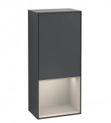 Шкафчик для ванной Villeroy & Boch Finion 41,8х93,6х27 см петли справа с подсветкой МДФ темно-синий матовый лак/песок матовый лак G550HHHG