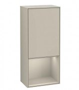 Шкафчик для ванной Villeroy & Boch Finion 41,8х93,6х27 см петли справа с подсветкой МДФ песок матовый лак G550HHHH