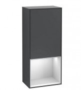 Шкафчик для ванной Villeroy & Boch Finion 41,8х93,6х27 см петли справа с подсветкой МДФ темно-синий матовый лак/белый матовый лак G550MTHG