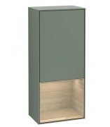 Шкафчик для ванной Villeroy & Boch Finion 41,8х93,6х27 см петли справа с подсветкой МДФ оливковый матовый лак/шпон дуба G550PCGM