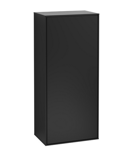Шафка для ванної Villeroy & Boch Finion 41,8х93,6х27 см петлі праворуч МДФ чорний матовий лак F57000PD