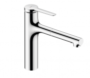 Змішувач для кухні з висувною лійкою Hansgrohe Zesis M33 160 з sBox lite одноважільний хром 74804000