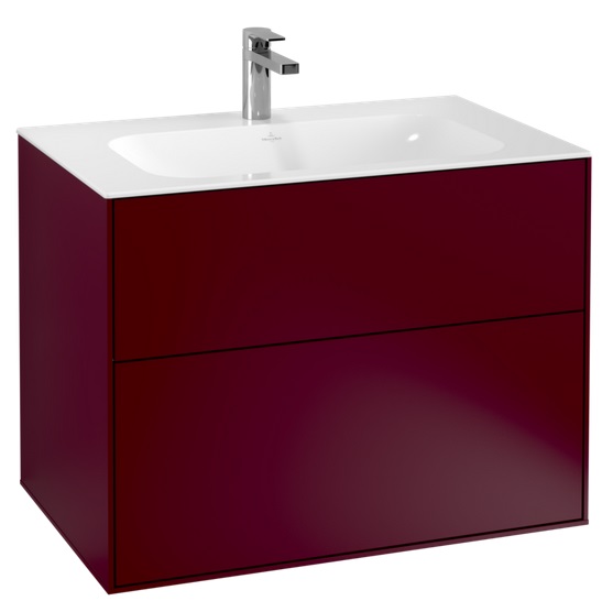 Тумба под раковину Villeroy & Boch Finion 79,6х49,8 см МДФ пион матовый лак F01000HB