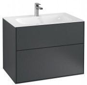 Тумба под раковину Villeroy & Boch Finion 79,6х49,8 см МДФ темно-синий матовый лак F01000HG