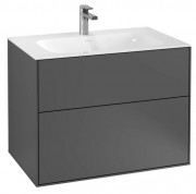 Тумба под раковину Villeroy & Boch Finion 79,6х49,8 см с подсветкой МДФ антрацит матовый лак G01000GK