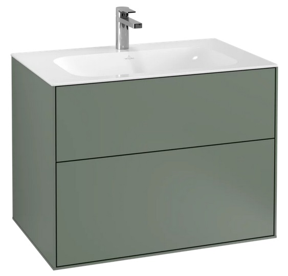 Тумба под раковину Villeroy & Boch Finion 79,6х49,8 см с подсветкой МДФ оливковый матовый лак G01000GM