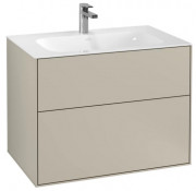 Тумба под раковину Villeroy & Boch Finion 79,6х49,8 см с подсветкой МДФ песок матовый лак G01000HH