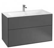 Тумба под раковину Villeroy & Boch Finion 99,6х49,8 см МДФ антрацит матовый лак F02000GK