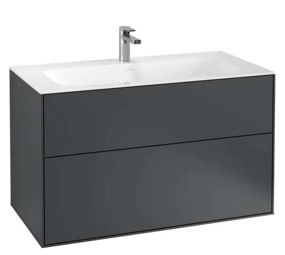 Тумба під раковину Villeroy & Boch Finion 99,6х49,8 см МДФ темно-синій матовий лак F02000HG