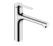 Змішувач для кухні з висувною лійкою Hansgrohe Zesis M33 160 з sBox lite одноважільний хром 74804000