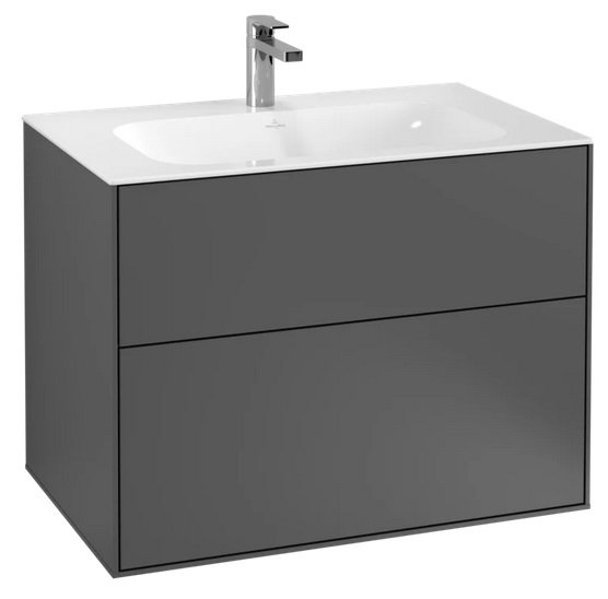 Тумба під раковину Villeroy & Boch Finion 79,6 х49, 8 см МДФ антрацит матовий лак F01000GK