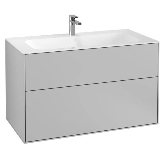 Тумба под раковину Villeroy & Boch Finion 99,6х49,8 см МДФ светло-серый матовый лак F02000GJ