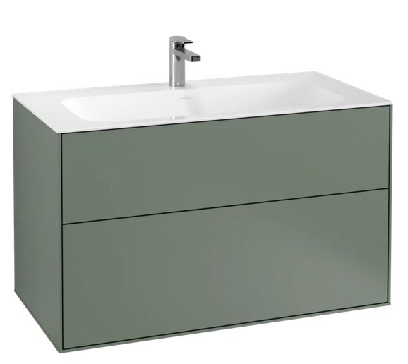 Тумба під раковину Villeroy & Boch Finion 99,6х49,8 см МДФ оливковий матовий лак F02000GM