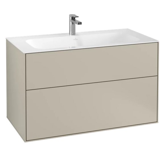 Тумба під раковину Villeroy & Boch Finion 99,6х49,8 см МДФ пісок матовий лак F02000HH