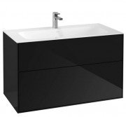 Тумба под раковину Villeroy & Boch Finion 99,6х49,8 см МДФ глянцевый черный лак F02000PH