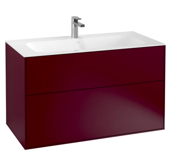 Тумба под раковину Villeroy & Boch Finion 99,6х49,8 см с подсветкой МДФ пион матовый лак G02000HB