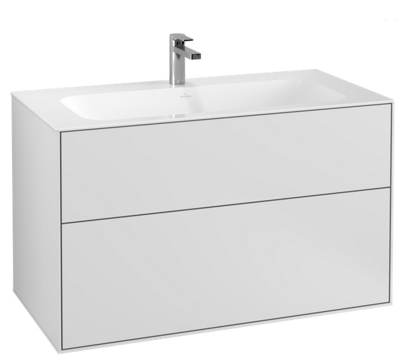 Тумба під раковину Villeroy & Boch Finion 99,6х49,8 см з підсвічуванням МДФ білий матовий лак G02000MT