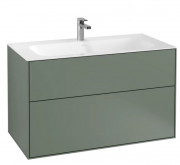 Тумба под раковину Villeroy & Boch Finion 99,6х49,8 см с подсветкой МДФ оливковый матовый лак G02000GM