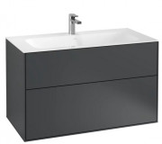 Тумба под раковину Villeroy & Boch Finion 99,6х49,8 см с подсветкой МДФ темно-синий матовый лак G02000HG