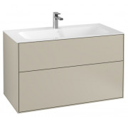 Тумба под раковину Villeroy & Boch Finion 99,6х49,8 см с подсветкой МДФ песок матовый лак G02000HH