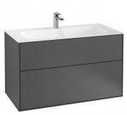 Тумба під раковину Villeroy & Boch Finion 99,6х49,8 см з підсвічуванням МДФ антрацит матовий лак G02000GK