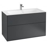 Тумба под раковину Villeroy & Boch Finion 99,6х49,8 см с подсветкой МДФ темно-синий матовый лак G02000HG