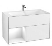 Тумба під раковину Villeroy & Boch Finion 99,6х49,8 см МДФ глянсовий білий лак F030GFGF