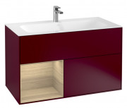 Тумба под раковину Villeroy & Boch Finion 99,6х49,8 см с подсветкой МДФ пион матовый лак/шпон дуба F030PCHB