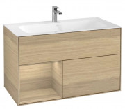 Тумба под раковину Villeroy & Boch Finion 99,6х49,8 см с подсветкой ДСП шпон дуба F030PCPC