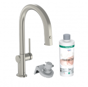 Смеситель для кухни Hansgrohe Aqittura M91 FilterSystem 210 однорычажный с выдвижным носиком стартовый комплект сталь 76801800