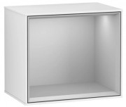 Стеллаж для ванной Villeroy & Boch Finion 41,8х35,6х27 см с подсветкой МДФ глянцевый белый лак/светло-серый матовый лак G590GJGF